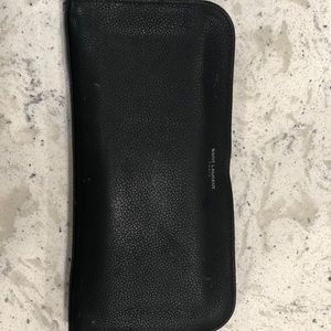 Saint Lauren Black Zip Around Wallet